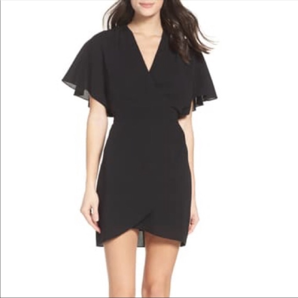 Ali and Jay Black Mini V-Neck Dress